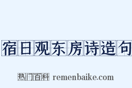 宿日观东房诗造句是什么意思的图片